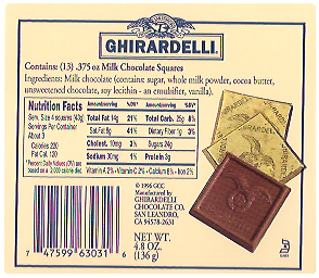 chocolate label