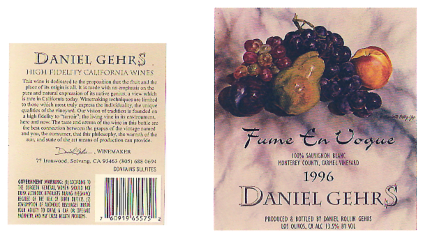 wine label