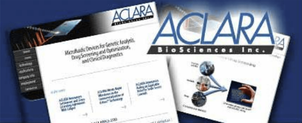 Aclara BioSciences Inc. web site